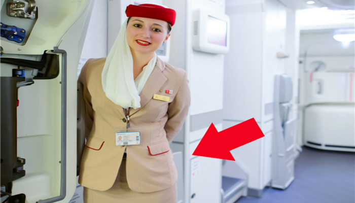 Что прячут стюардессы за спиной при посадке пассажиров?