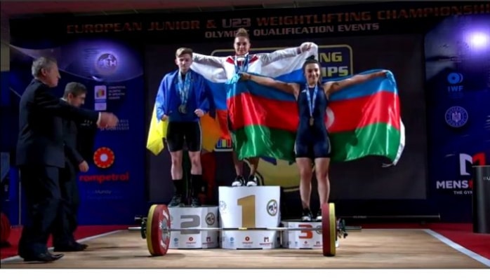 Səbinə Əzimova ağırlıqqaldırma üzrə Avropa birinciliyinin bürünc medalını qazandı