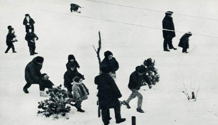 Бакинцы и снег на улицах Баку в начале 1970-х (ФОТО)