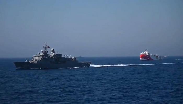 Başkan Erdoğan "ilk cevabı aldılar" demişti! Yunan gemisi kaçtı....