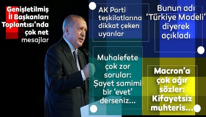 Başkan Recep Tayyip Erdoğan'dan AK Parti Genişletilmiş İl Başkanları Toplantısı'nda flaş açıklamalar
