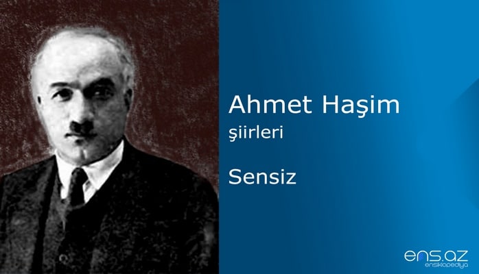 Ahmet Haşim - Sensiz