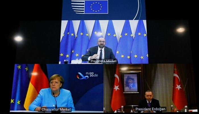 Cumhurbaşkanı Erdoğan, Merkel ve Michel ile Doğu Akdeniz'i görüştü