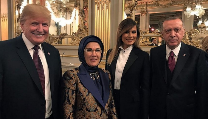 Erdogan, Trump meet over dinner in French capital