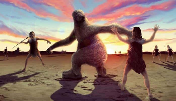 Как древние люди охотились на гигантских ленивцев