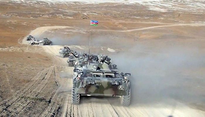 Продолжается первый этап азербайджано-турецких учений с участием подразделений Сухопутных войск